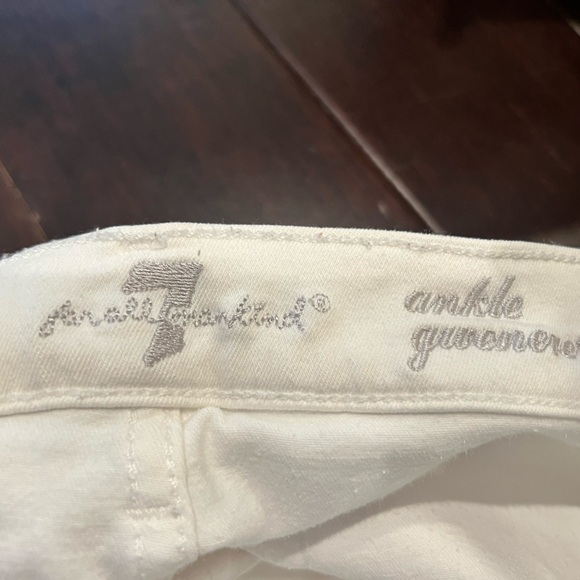7 for all mankind white skinny jeans mid rise size 26 - Picture 2 of 3